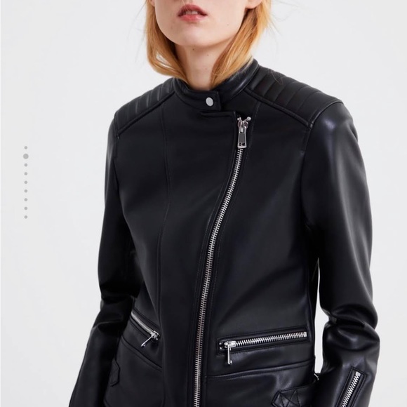 Zara faux leather jacket - Picture 5 of 11